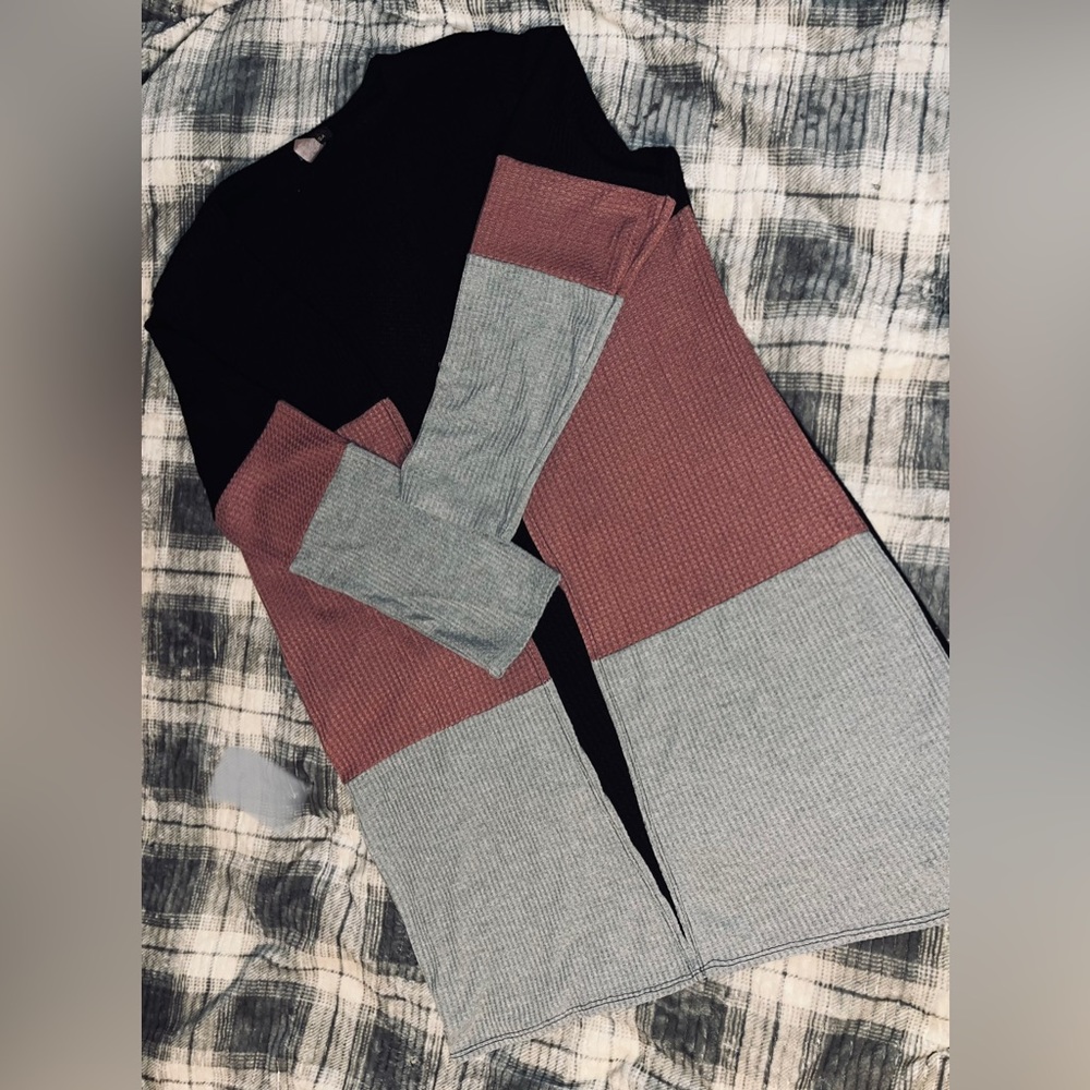 B Famous Color Block Lightweight Cardigan, Women’s size 2X